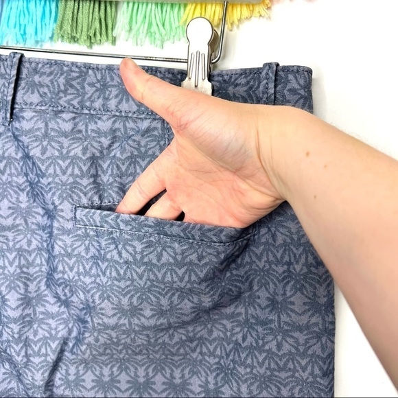 Penguin Navy Palm Tree Patterned Lightweight Hybrid Casual Summer Shorts Size 36 - Picture 6 of 16